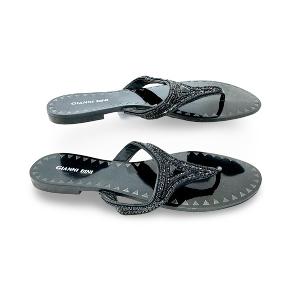 Gianni Bini Beaded Black Sandals Size 8.5! - Picture 5 of 9